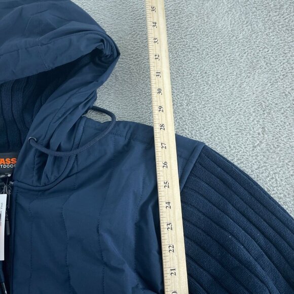 Bass Outdoor Navy Full-Zip Hoodie Sweater XXL  Blend Mens  5580 NWT - Picture 7 of 9